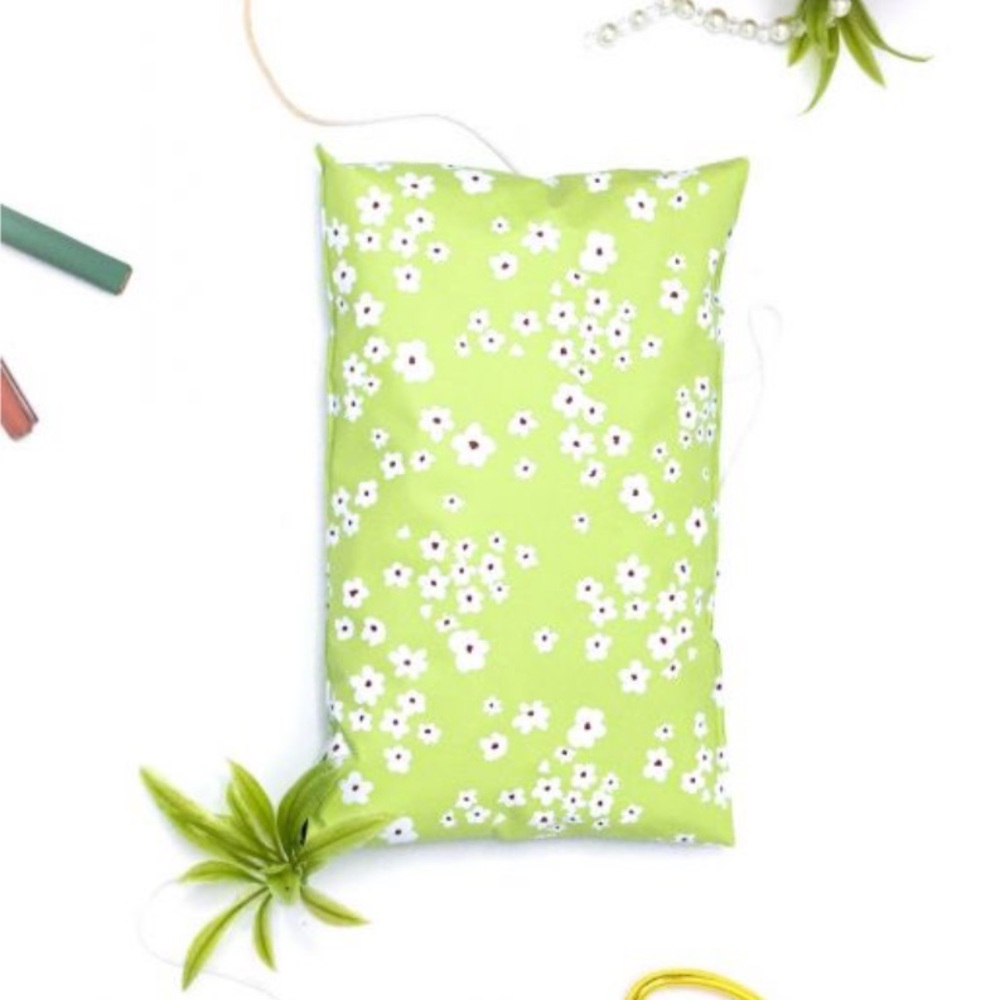 🟢25 Bright green wildflower Poly Mailers 6 x 9 inch